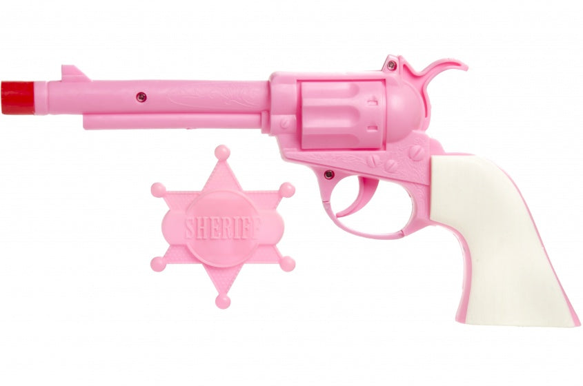 revolver Western Cowgirl 25 cm roze