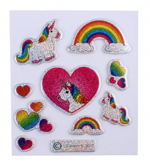 glitterstickers eenhoorn 7 x 11