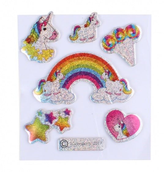 glitterstickers eenhoorn 7 x 11