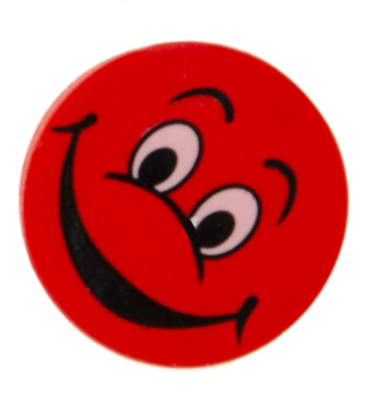 Gum met lachgezicht rood 4 stuks