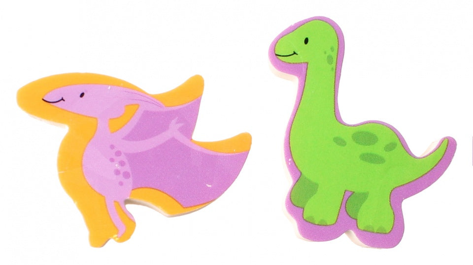 gum pterodactylus & brachiosaurus 4 cm paars/groen