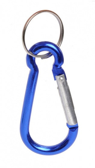 karabijnhaak sleutelhanger blauw