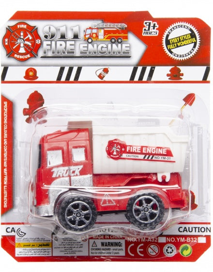 kiepwagen - brandweer 9 cm rood