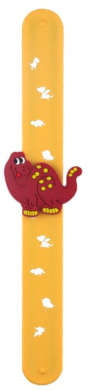 klaparmband Brontosaurus geel/bruin 22