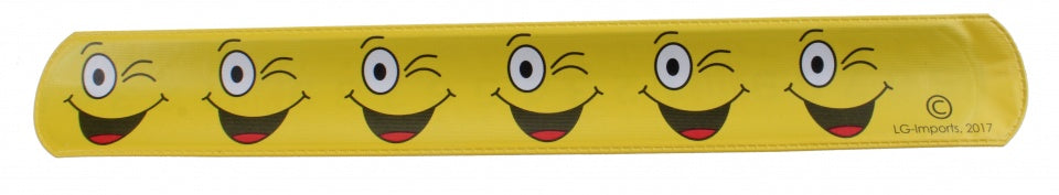 Klaparmband emoji geel 22 cm