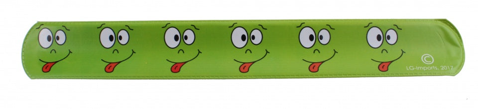 Klaparmband emoji groen 22 cm