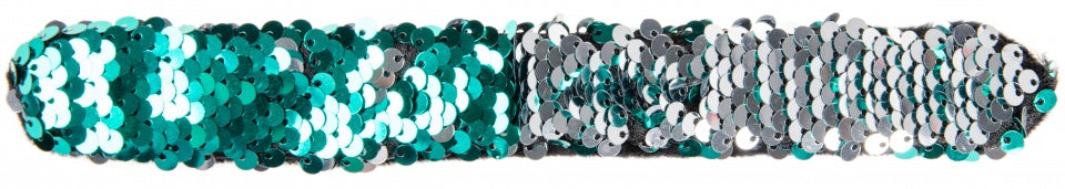 klaparmband groen/zilver 22 x 2