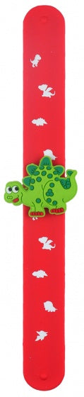klaparmband Stegosaurus groen/rood 22