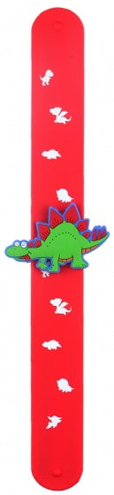 klaparmband Stegosaurus rood/groen 22