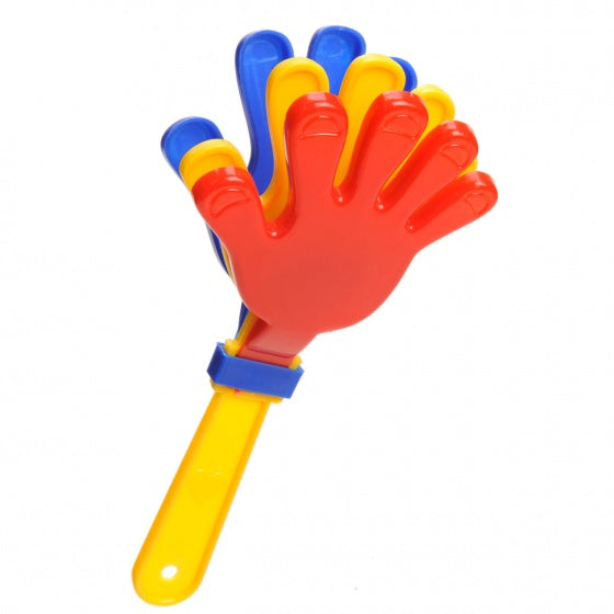 klapperhanden rood-geel-blauw