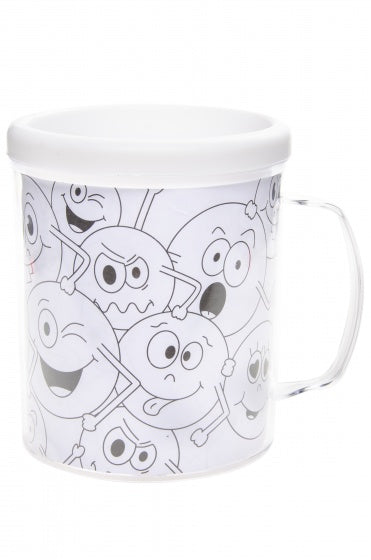 kleur je eigen beker smileys