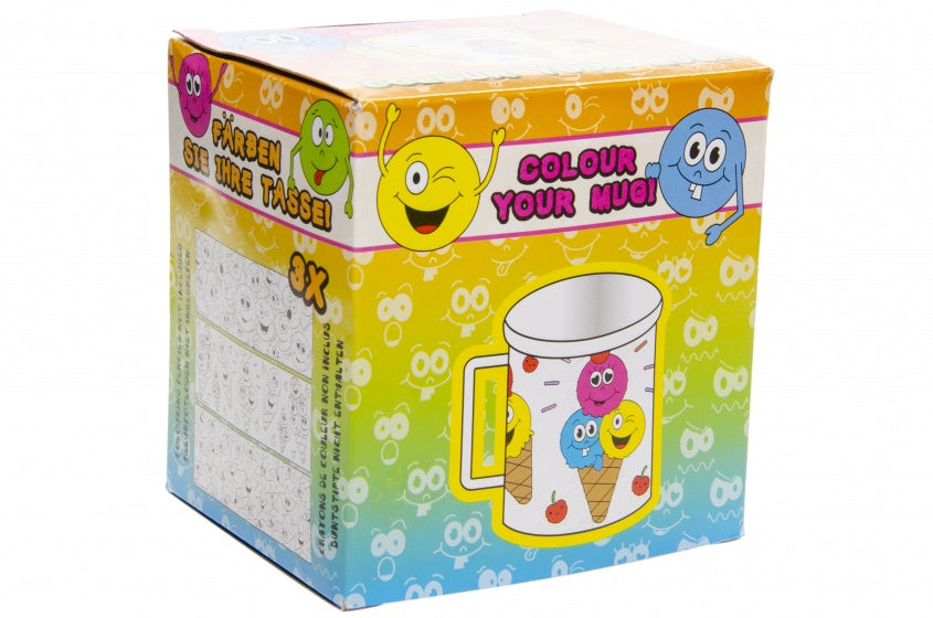 kleur je eigen beker smileys