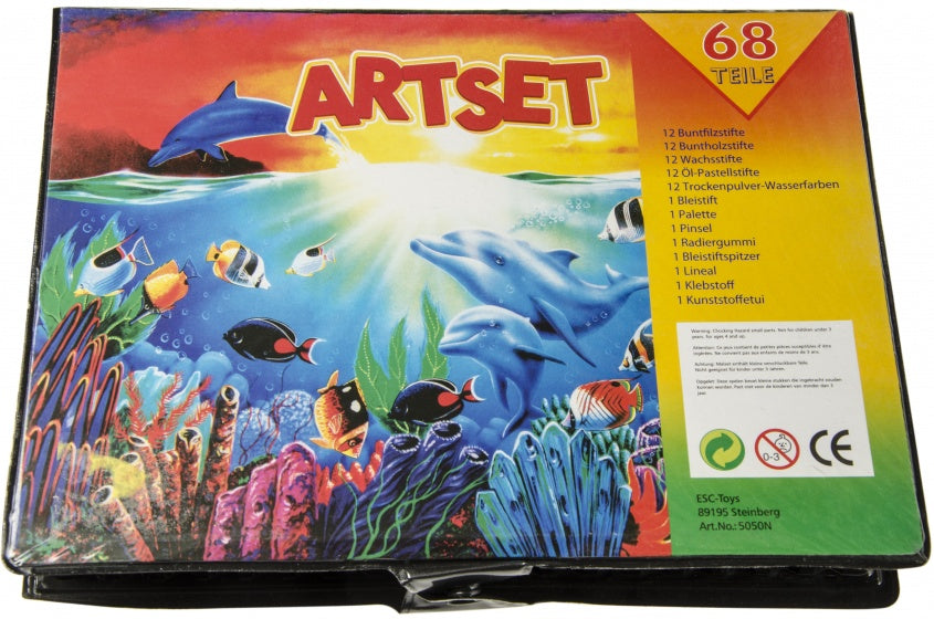 kleurset dolfijnen 68-delig rood