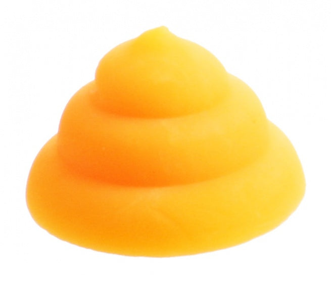 kneedfiguur neon drol 3 x 4 cm oranje