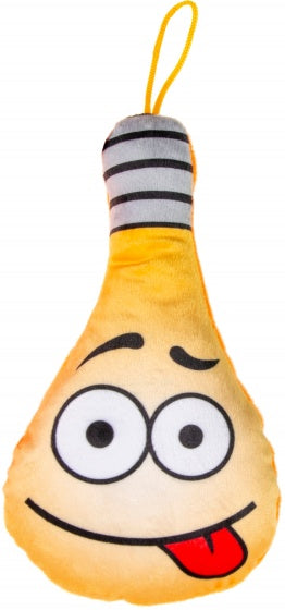 knuffel lampje met gek gezicht geel 20x10 cm
