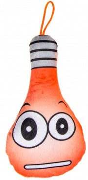knuffel lampje met gek gezicht oranje 20x10 cm