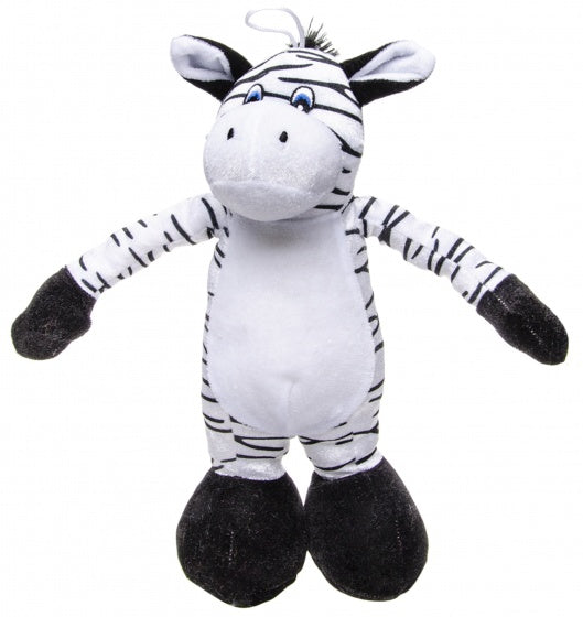 knuffel zebra zwart/wit 30 cm