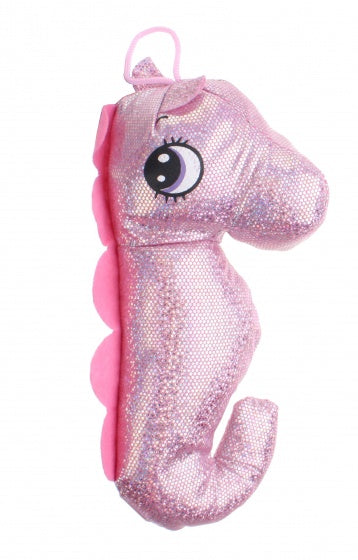 knuffel zeepaard glitter 21 cm roze