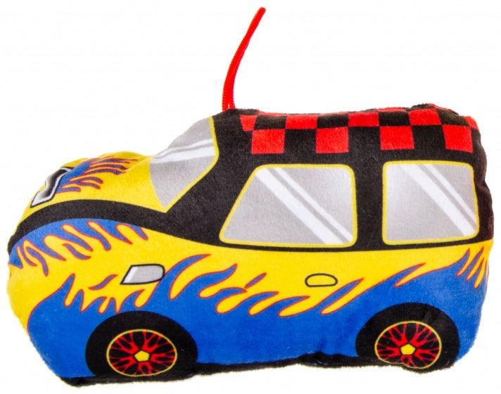 knuffelauto 20 cm blauw