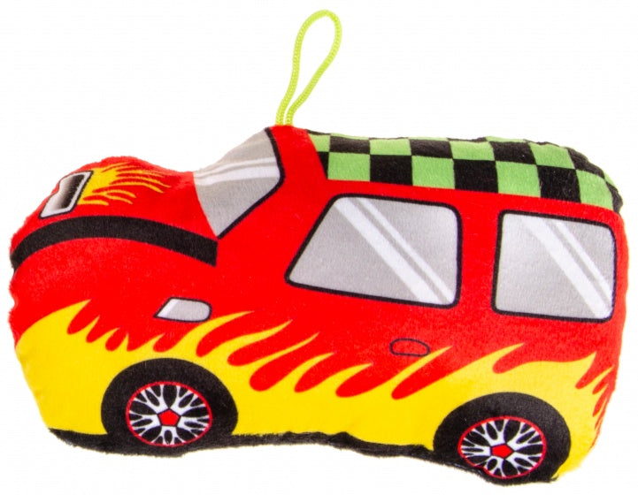 knuffelauto 20 cm rood