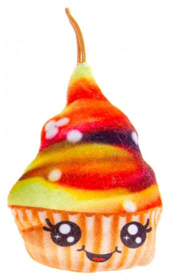 knuffelcupcake 14 cm geel/oranje