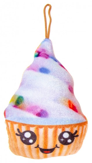 knuffelcupcake 14 cm paars/blauw