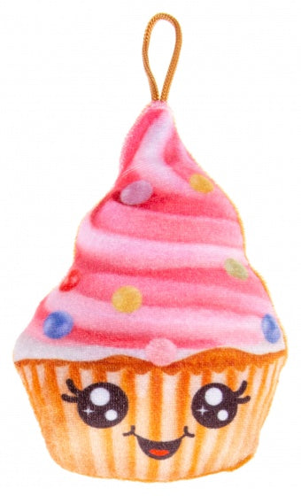 knuffelcupcake 14 cm roze/multicolor