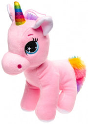 knuffeleenhoorn 27 cm roze