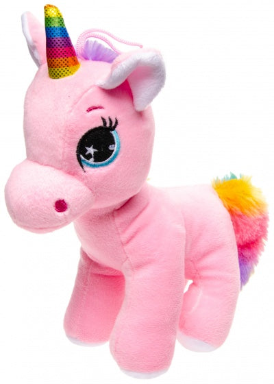 knuffeleenhoorn 27 cm roze