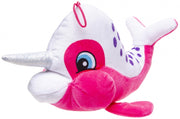 knuffelnarwal 28 cm roze