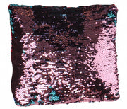 kussen met pailletten 29 cm rood-blauw-roze