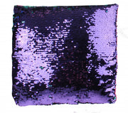 kussen met pailletten 29 cm roze-blauw-paars