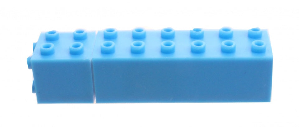 markeerstift bouwsteen blauw 8 cm
