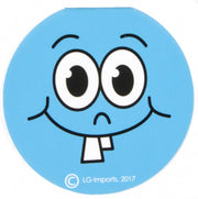 memoblok smiley 8 cm blauw