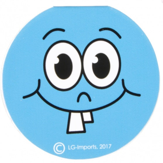 memoblok smiley 8 cm blauw