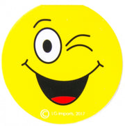 memoblok smiley 8 cm geel