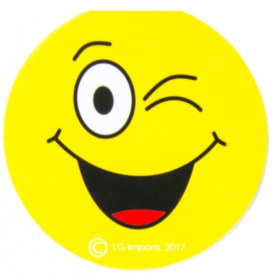 memoblok smiley 8 cm geel