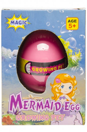 mermaid-ei magisch 6 x 4 cm roze