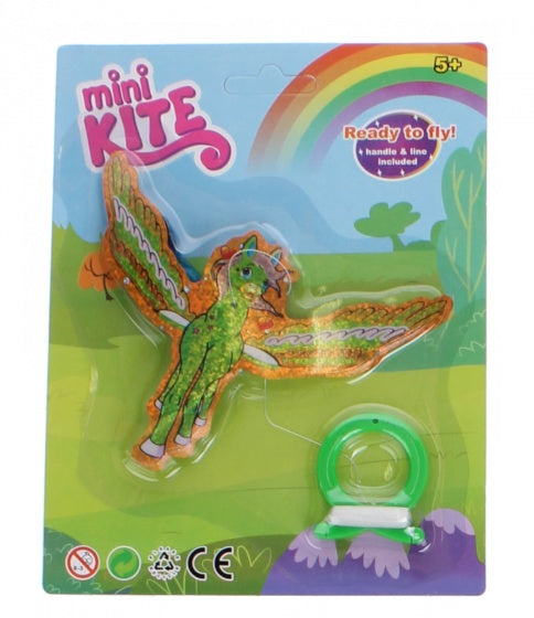 minivlieger veulen met touw 10 cm oranje
