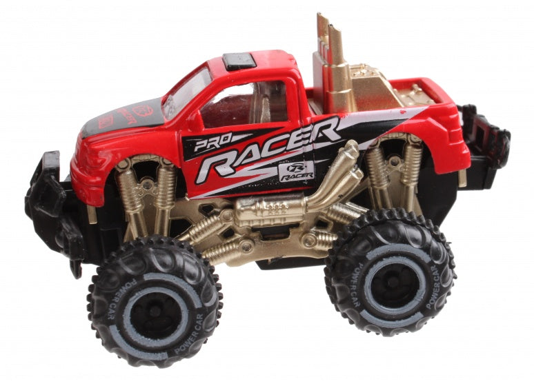 monstertruck rood 9 cm