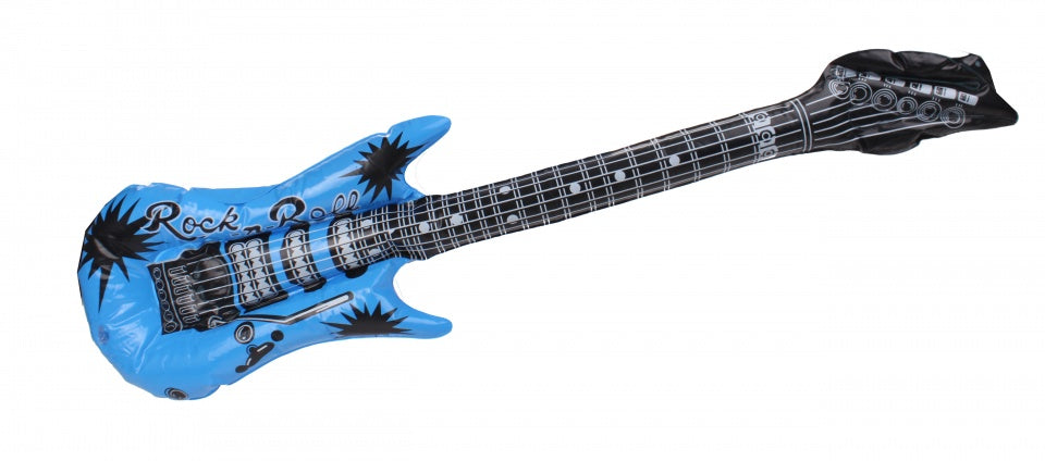 opblaasbare gitaar blauw 85 cm