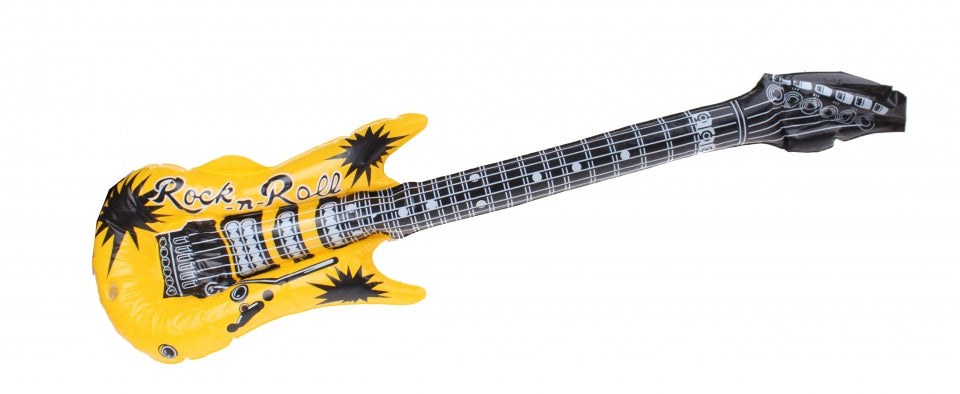 opblaasbare gitaar geel 85 cm