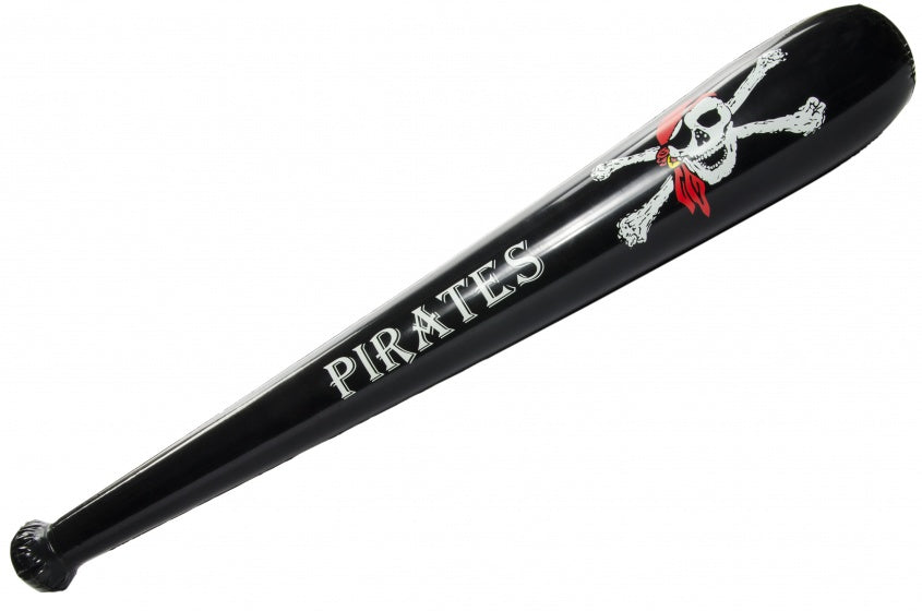 opblaasbare piratenknuppel zwart 82 cm