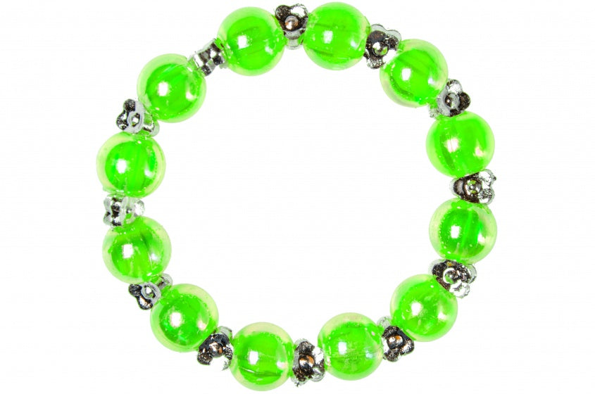 parelarmband glimmend 55 mm groen