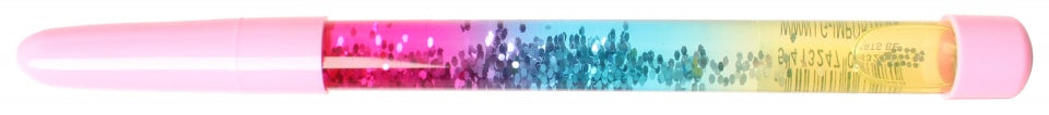 pen met bewegende glitters 18 cm roze