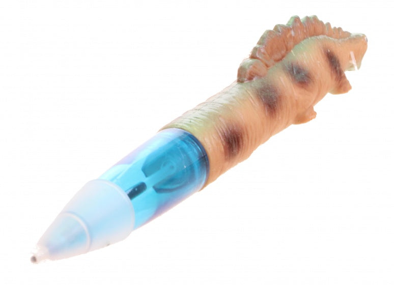 pen met wiebel dino bruin 20 cm