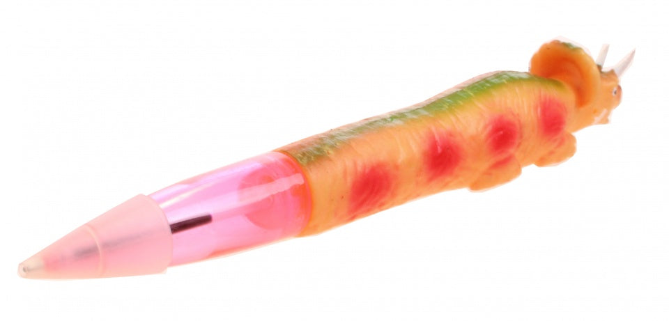pen met wiebel dino oranje 20 cm