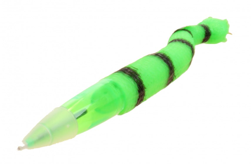 pen met wiebel slang groen 20 cm