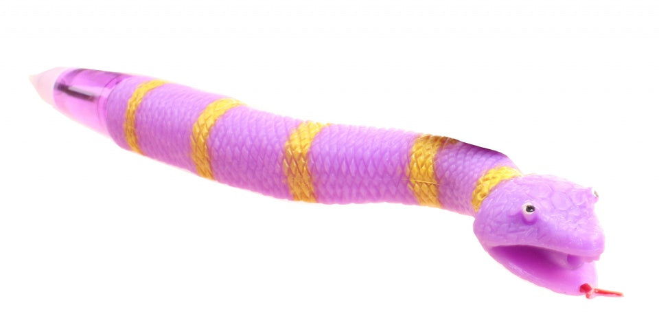 pen met wiebel slang paars 20 cm