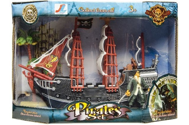 piratenschip met accessoires 3-delig